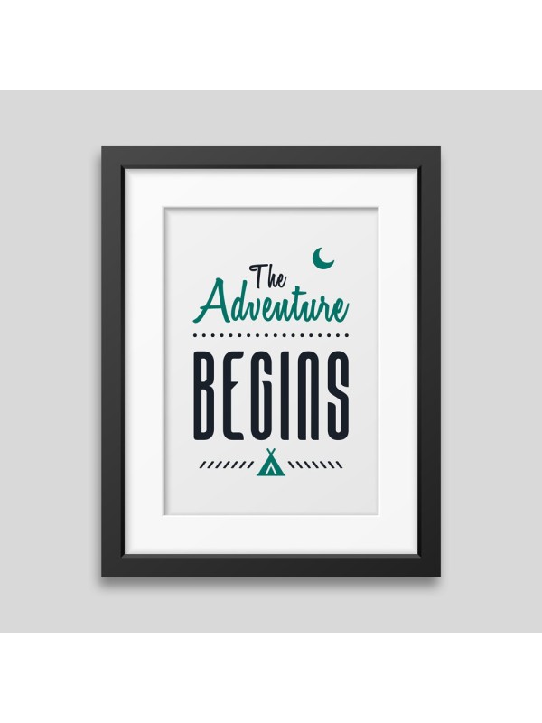 Affiche encadrée The adventure begins