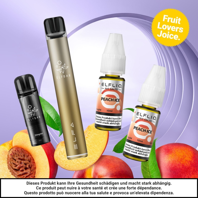 Bundle ELFBAR ELFA Pro V2 Kit + Empty Pod + 2 ELFLIQ, Peach