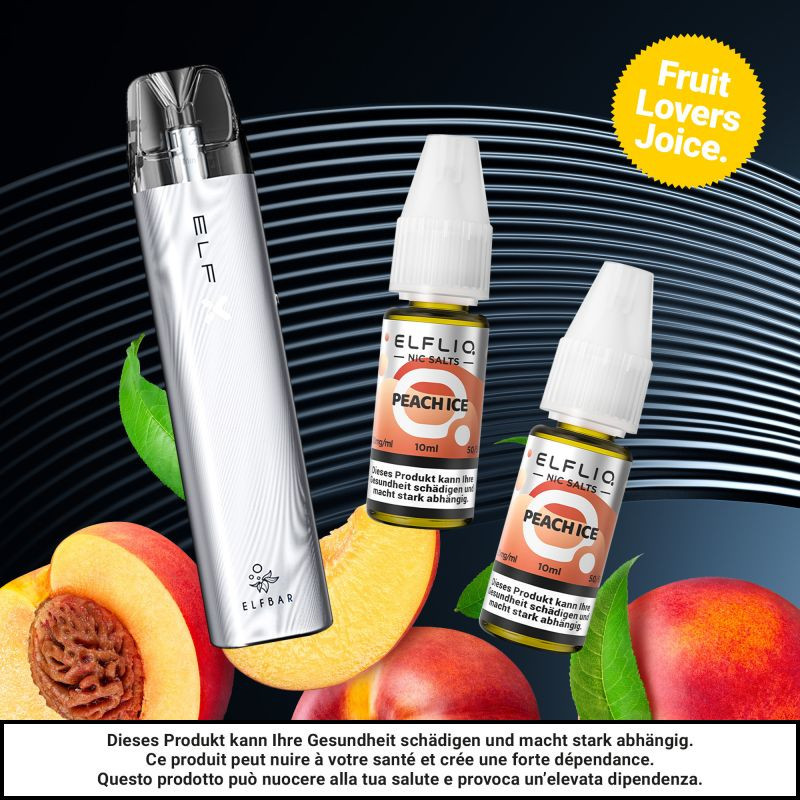 Bundle ELFBAR ELFX Kit + 2 ELFLIQ, Peach